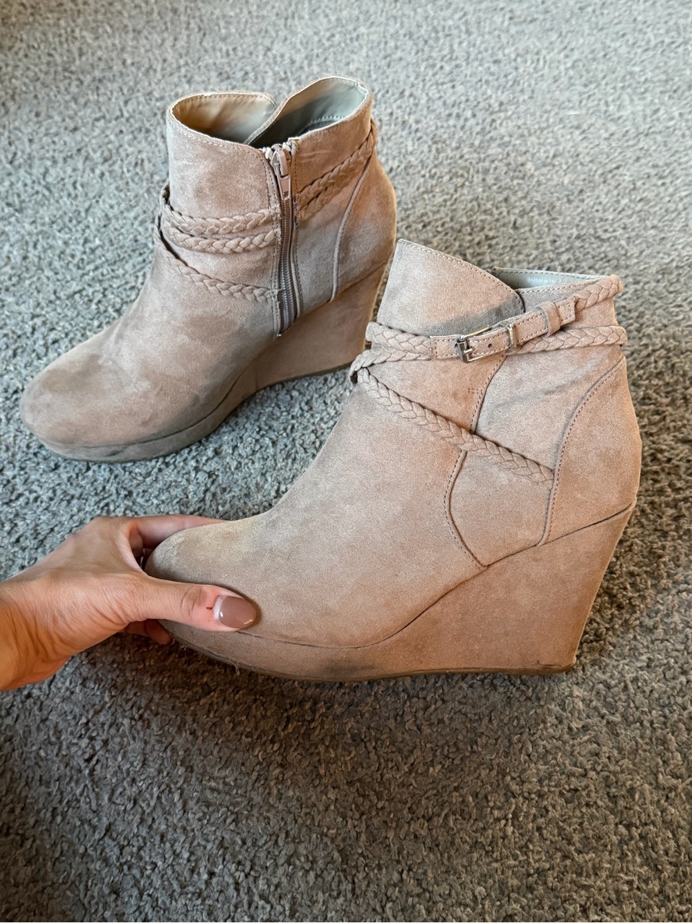 JustFab Norma Wedge Booties